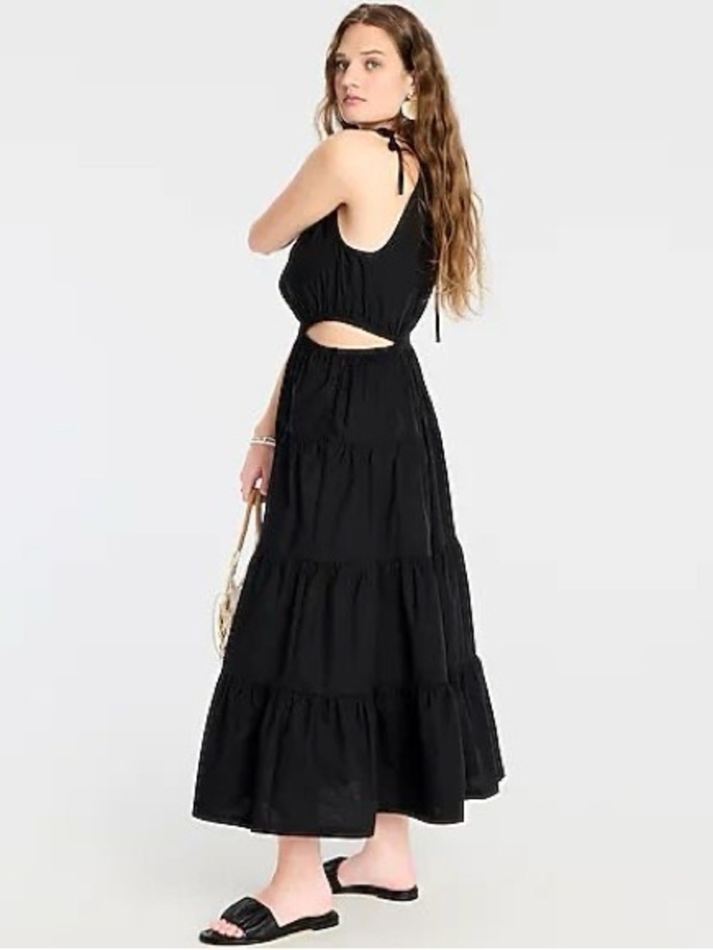 J.Crew Black Harbor side-cutout dress - NWOT - Picture 3 of 5
